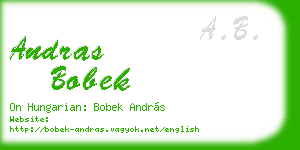 andras bobek business card