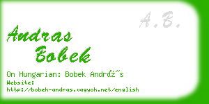 andras bobek business card